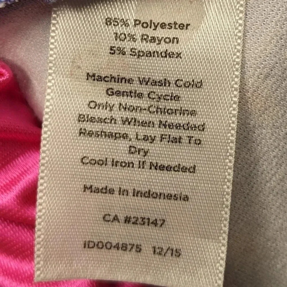 Talbots Womens Fit & Flare Blue Sleeveless Midi Printed V-Neck Dress Size Medium - Picture 9 of 12